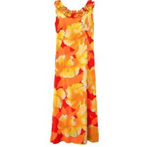 Vintage 70s Hale Muu Psychedelic Hawaiian Maxi